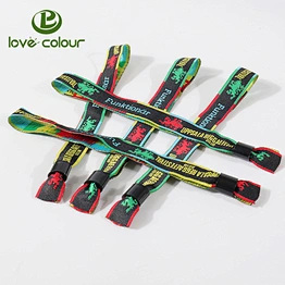 Hot sale personalized fabric woven cloth bracelets from factory