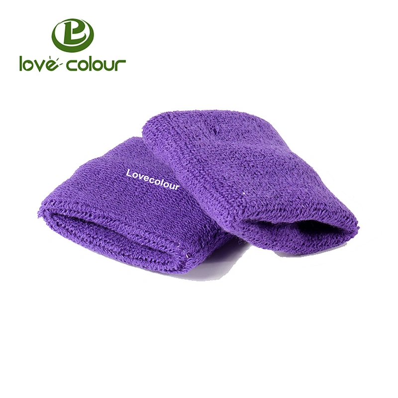 Wrist Cotton Elastic Sweatbands Sports Sweat Wristbands for Running