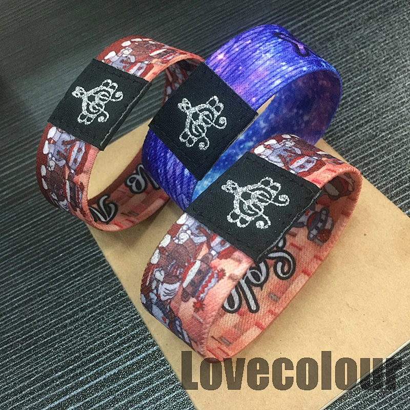 Polyester Printing Elastic Eco-Friendly Fabric Bracelet Elastic Textiles Wristband