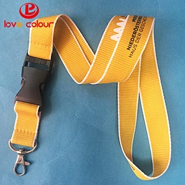 Lovecolour Custom no minimum order Silk Printing Lanyards Strap with Carbine Hook