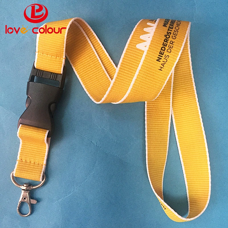 Lovecolour Custom no minimum order Silk Printing Lanyards Strap with Carbine Hook