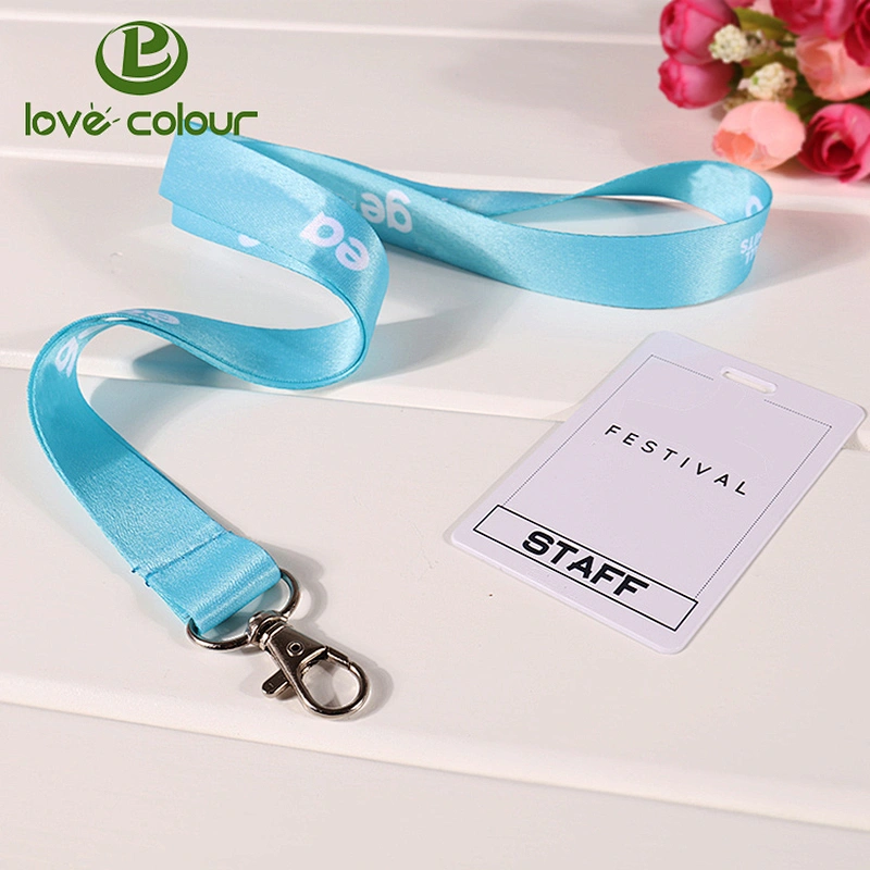 Custom polyester ribbon lanyard with id card