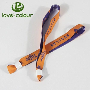 Hot Product Fabric polyester adjustable woven wristbands bracelet