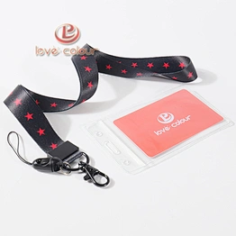 Polyester neck lanyards custom with card holder
