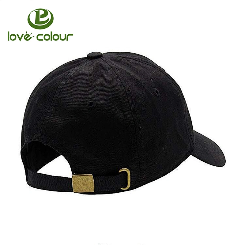 Fashion Black Color Men Baseball Cap Cotton Hat for Promotion