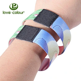 Custom polyester printing your own logo elastic wristband for promotion