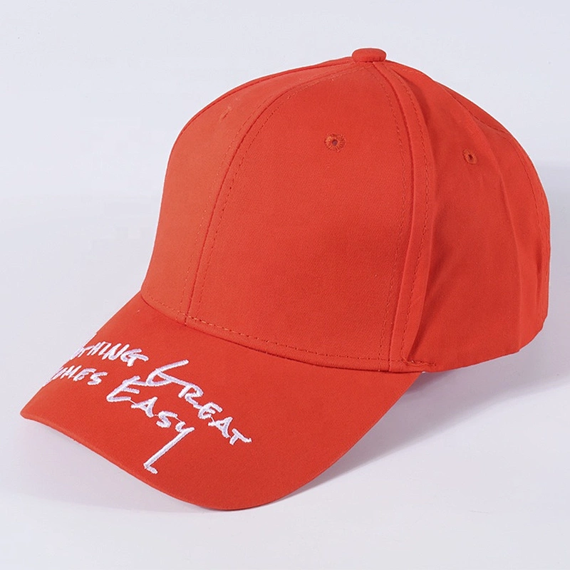 Factory Custom Fashion Unisex Orange Baseball Cap/Hat For Advertising