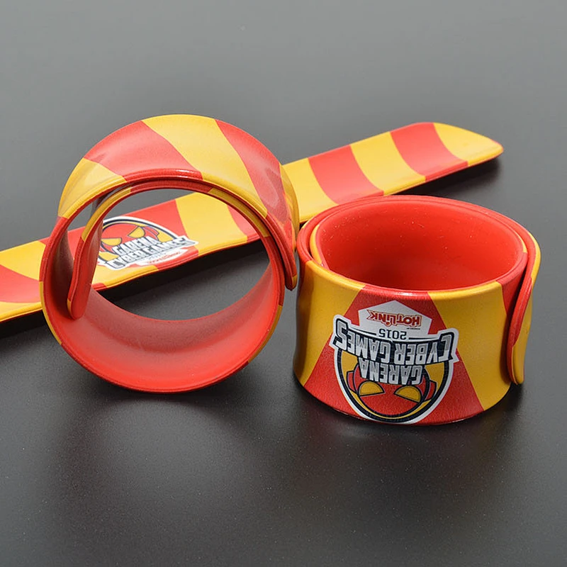 Popular cheap custom wristband promotional slap bracelets