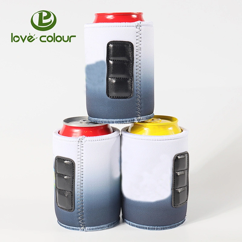 Customized magnets foldable neoprene magnetic can holder cooler sleeve
