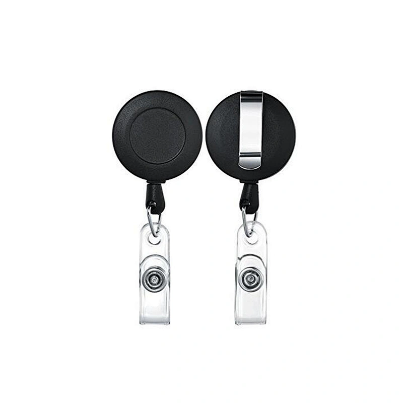 Custom heavy duty retractable pull badge reel with belt clip
