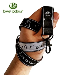 Lovecolour polyester woven your logo lanyards custom key holder neck straps