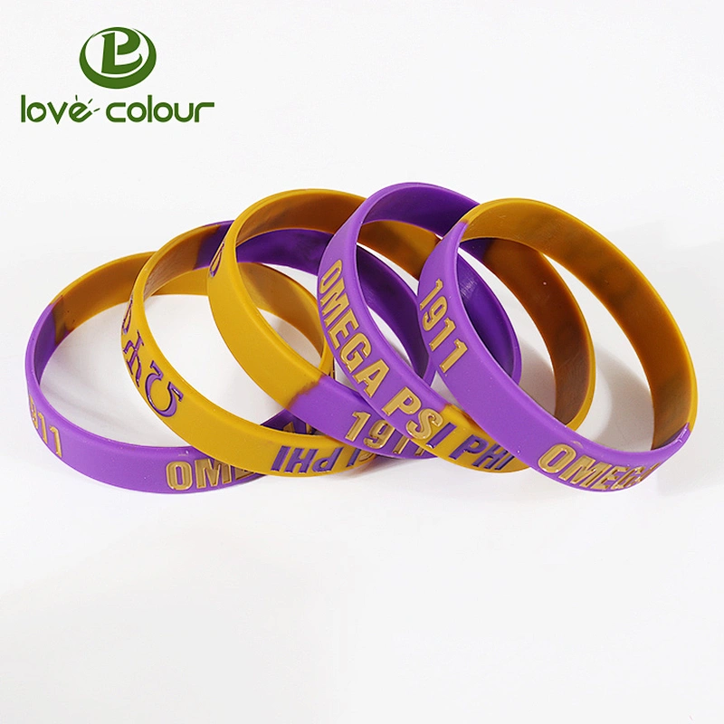 Custom tie dye silicone bracelet/personalized silicone friendship wristband