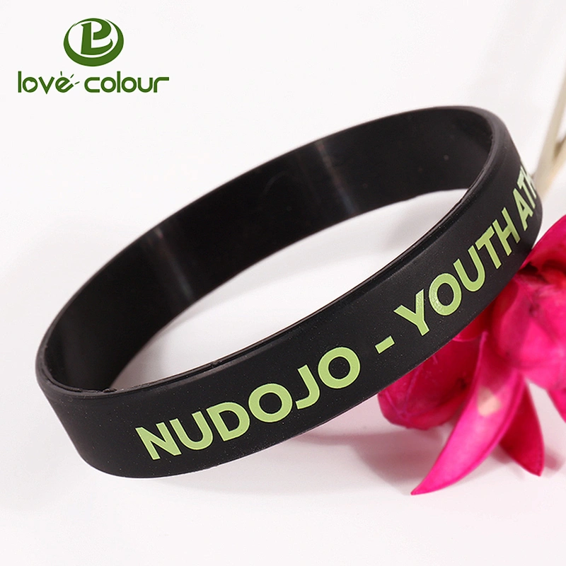 Custom bulk cheap plain silicone wristbands with silkscreen printing