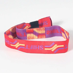 Fashion style cheap custom polyester woven fabric wristbands for event & music party