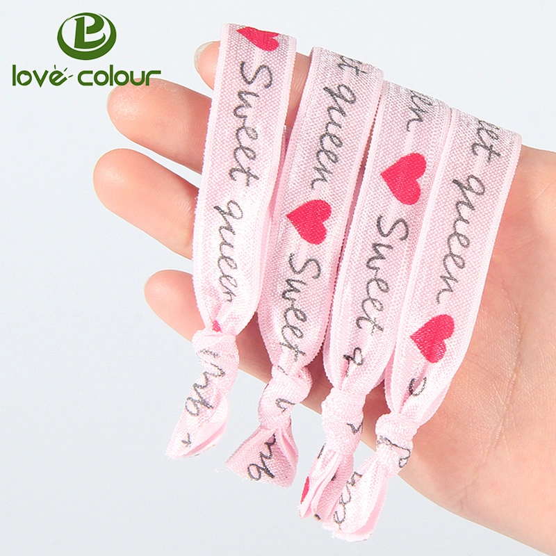 Custom polyester girl elastic hair tie