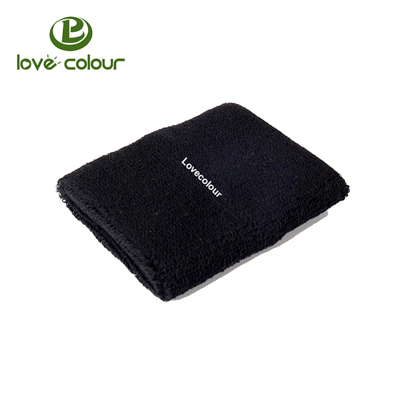 Custom Sports Stretchy Terry Cotton Sports Wrist Sweatband with Logo
