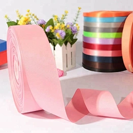 Polyester pink color 38mm grosgrain wedding webbing