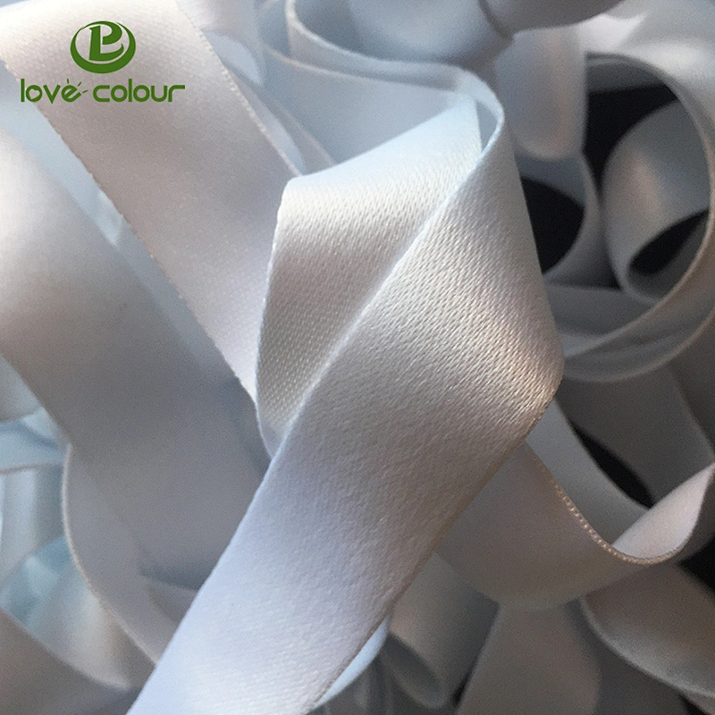 Custom polyester thick white ribbon for sublimation