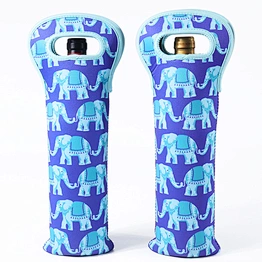 Custom Full Color Printing Insulated Neoprene Wine Cooler Bottle Sleeve
