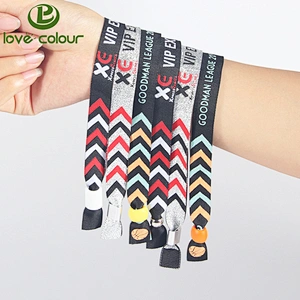 New Products on China Market custom festival fabric wristbands with barrel buckle