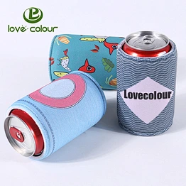 Custom printing beer can sleeves decoration neoprene cooler bag