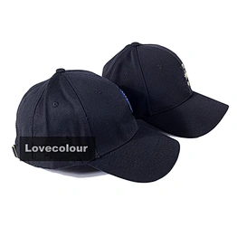 Promotional custom embroidery baseball caps classical black hats wholesale