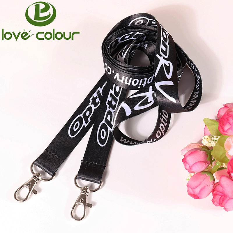 Gold supplier custom polyester promotional flower heat-transfer lanyards