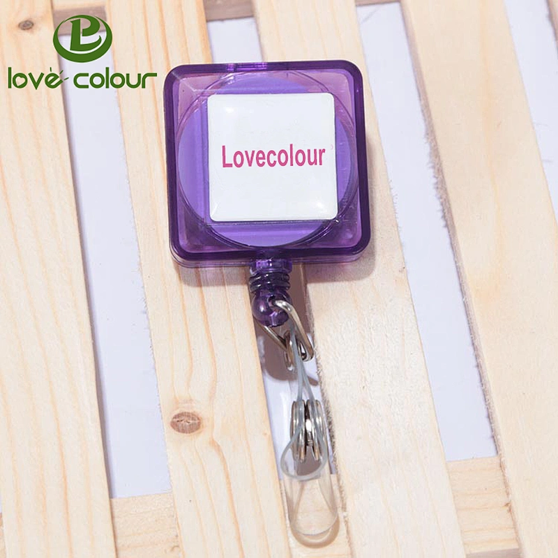 Special design five-pointed star badge reel with vinyl snap hook