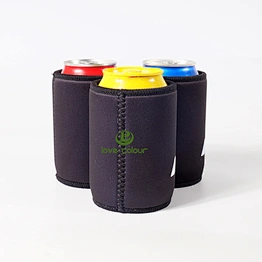 Custom Neoprene Black Full Color Stubby Holder Printing Can Cooler Wine Beer Sleeve