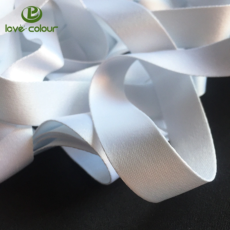 Custom polyester thick white ribbon for sublimation