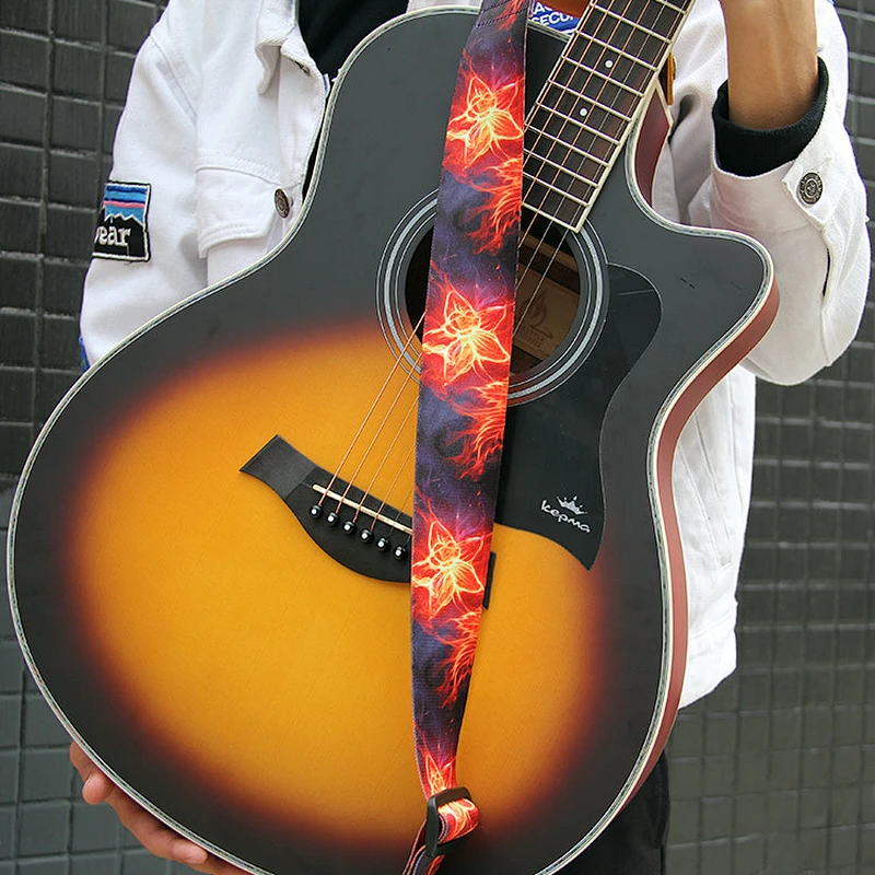 Instrument accessories thermal transfer polyester guitar strap