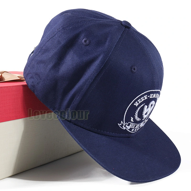 Hot selling customized cotton black snapback cap wholesale