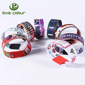 New product polyester custom elastic bracelet woven elastic wristband wholesale
