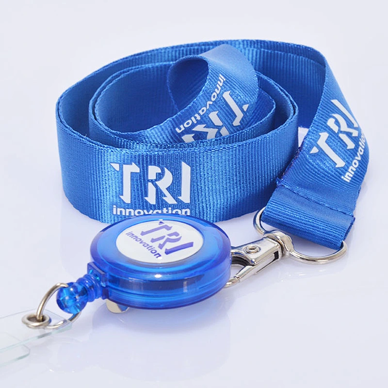 Promotional polyester single custom nurse lanyard with badge holder