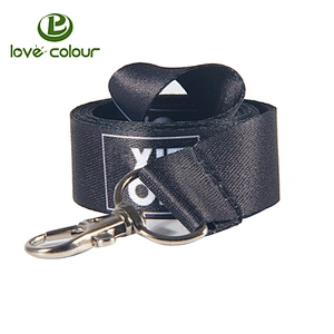 Custom Pure Yellow Color Rope Lanyard Strap with Keyring