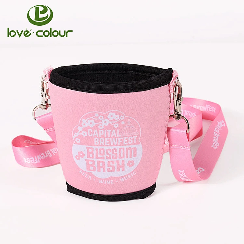Custom trendy neoprene stubby cool can cooler sleeves with straps