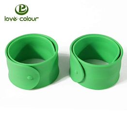 Custom Logo Silicone Slap Wrist Band Snap Bracelets for Events
