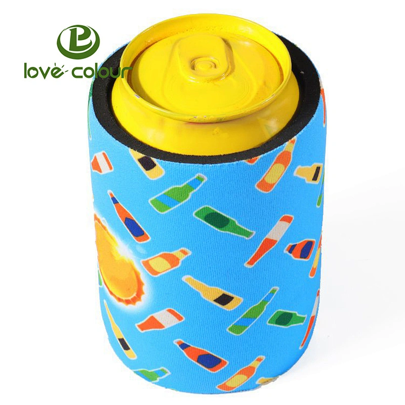 Folding Neoprene Insulated Beer Can Covers Stubby Holder Sleeves Cooler Sublimation Coolies