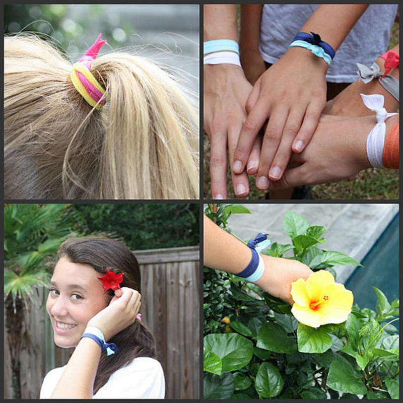 Hair Ties Elastic Ponytail Holder Soft Ribbon Knotted Fabric Hair Bands