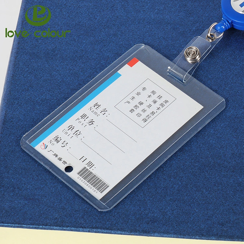 Free design vertical badge id card holder, plastic name badge holder