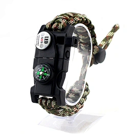 550 Outdoor Sos Alarm Self Rescue Bracelet Custom Sport Camping Bracelet with LED