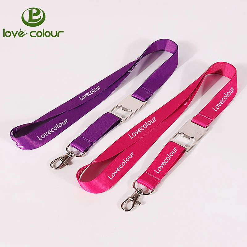 New custom polyester lanyard with plastic buckle and bottle opener buckle