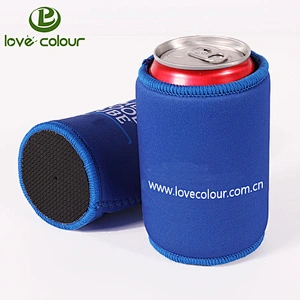 Custom promotional collapsible neoprene beer cooler cover coolies sleeve