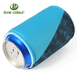 Promotional Black Color Beer Can Bag Cooler Neoprene Custom Shape Coolies Sleeve