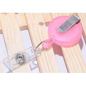 Custom plastic retractable badge reel for keychain