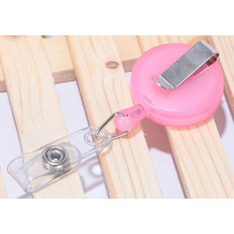 Custom plastic retractable badge reel for keychain