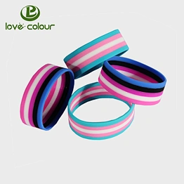 Custom festival rubber wristband amazing mixed-color silicone bracelet