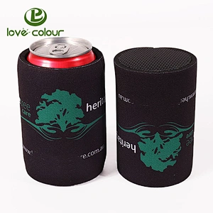 Custom 5mm Neoprene Can Cooler Black Color Stubby Beer Can Coolers