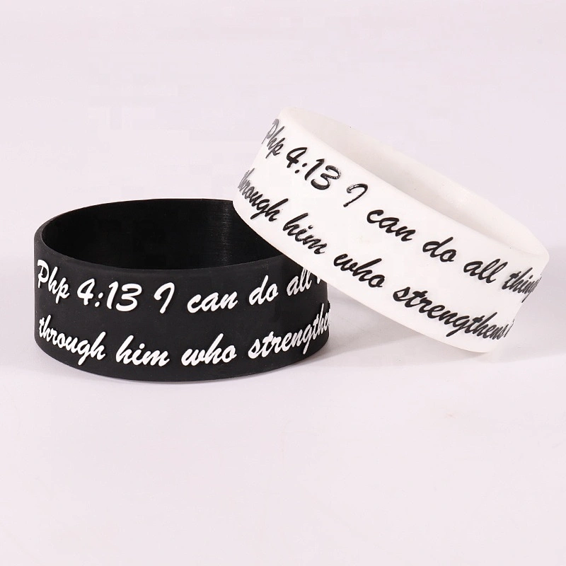 Factory promotion custom silicone wrist band printing silicon bracelet wristband