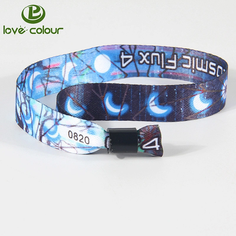 Customized heat transfer print polyester ticket wristband